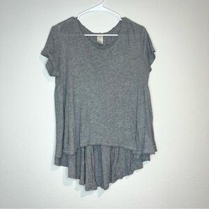 We The Free XS Heathered Gray high low shirt light knit boho beachy oversized